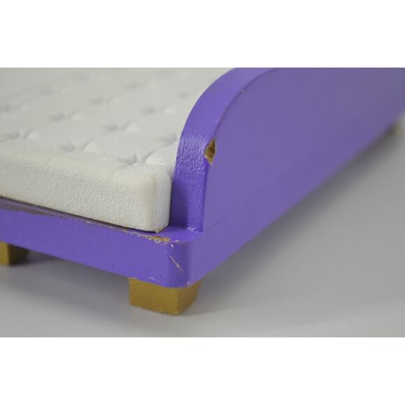 Doll furniture set of 2 Pieces Purple Chaise Gold and Bright Pink Doll House - Picture 6 of 16